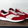 CARRUCCI Calfskin & Suede Lace-Up Sneaker Red/Bone | Sneakers