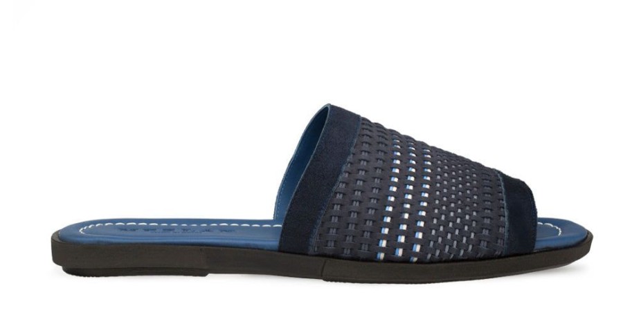 Mezlan Mezlan Woven Slide Sandal Blue | Sandals