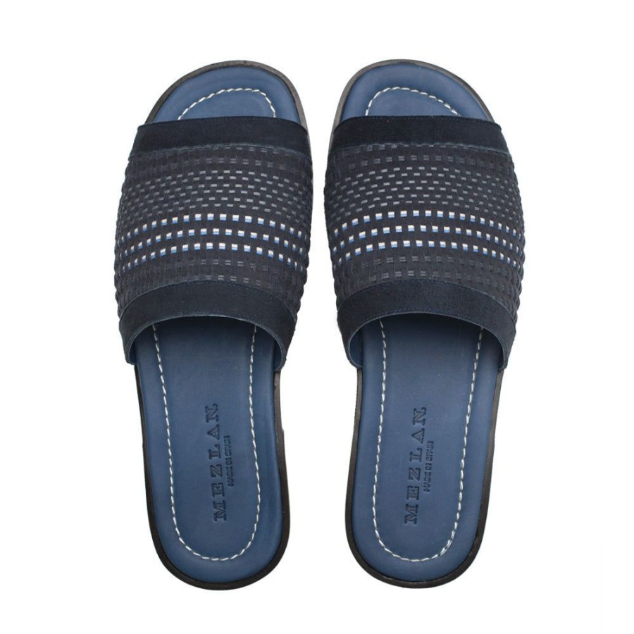 Mezlan Mezlan Woven Slide Sandal Blue | Sandals