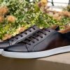 Maurice Calfskin Lace-Up Sneaker Chestnut | Sneakers