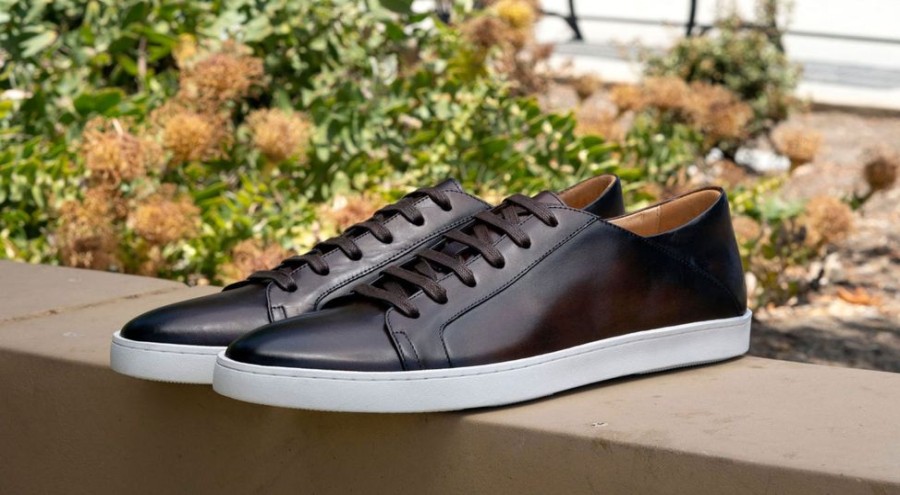 Maurice Calfskin Lace-Up Sneaker Chestnut | Sneakers