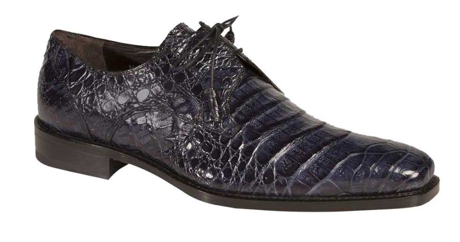 Mezlan Anderson Crocodile Oxford Blue | Exotics