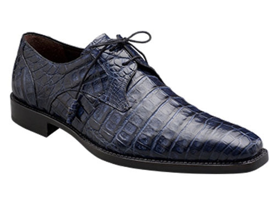 Mezlan Anderson Crocodile Oxford Blue | Exotics