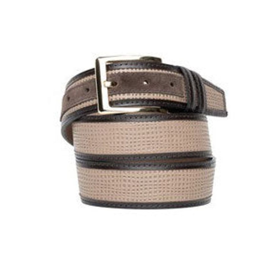 Corrente Corrente Perforated Calfskin Belt Taupe | Belts