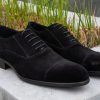 Maurice Suede Lace-Up Oxford Black | Suede