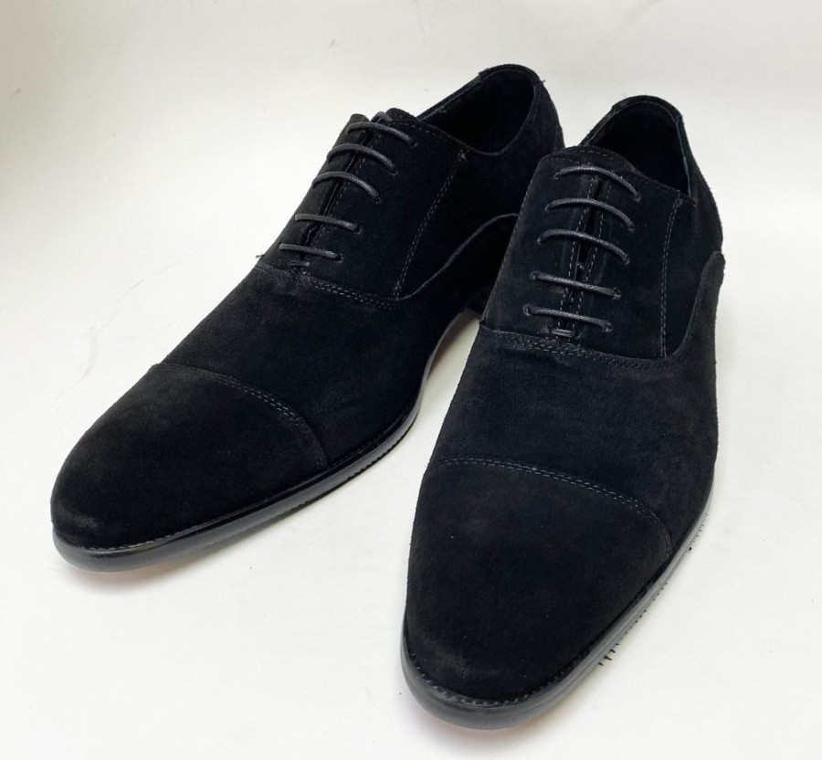 Maurice Suede Lace-Up Oxford Black | Suede