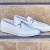 CARRUCCI BY MAURICE Calfskin Slip-On Horsebit Loafer White | Sneakers