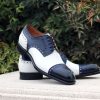 Ugo Vasare Burnished Calfskin Lace-Up Spectator Oxford Blue/White | Lace-Ups