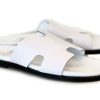 Pelle Pelle "Egea" Slip-On Calfskin Sandal White | Sandals