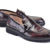 Pelle Pelle Crocodile Embossed Calfskin Slip-On Loafer Brown | Lace-Ups