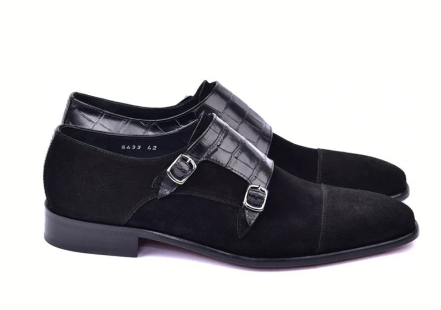 Corrente Style: 6433-Black | Monkstraps