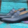 CARRUCCI Calfskin Slip-On Penny Loafer Grey | Loafers