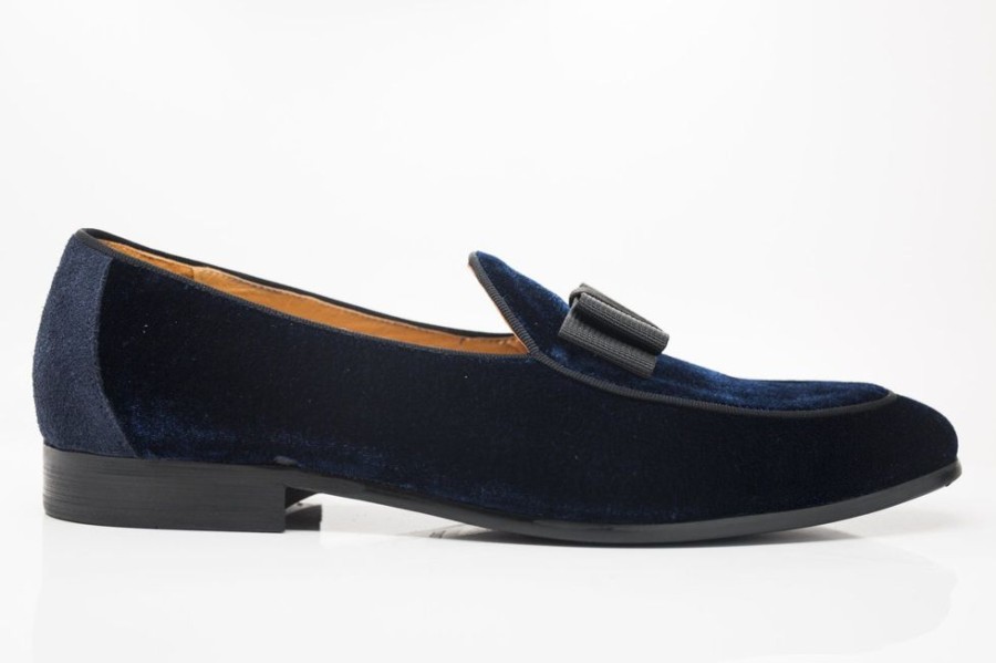 CARRUCCI Velvet Formal Loafer Navy | Formal