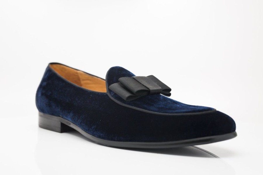 CARRUCCI Velvet Formal Loafer Navy | Formal