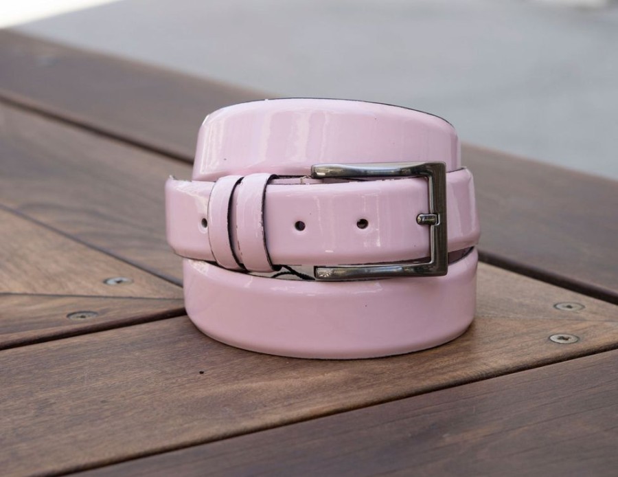 Maurice Patent Leather Belt Pink | Belts