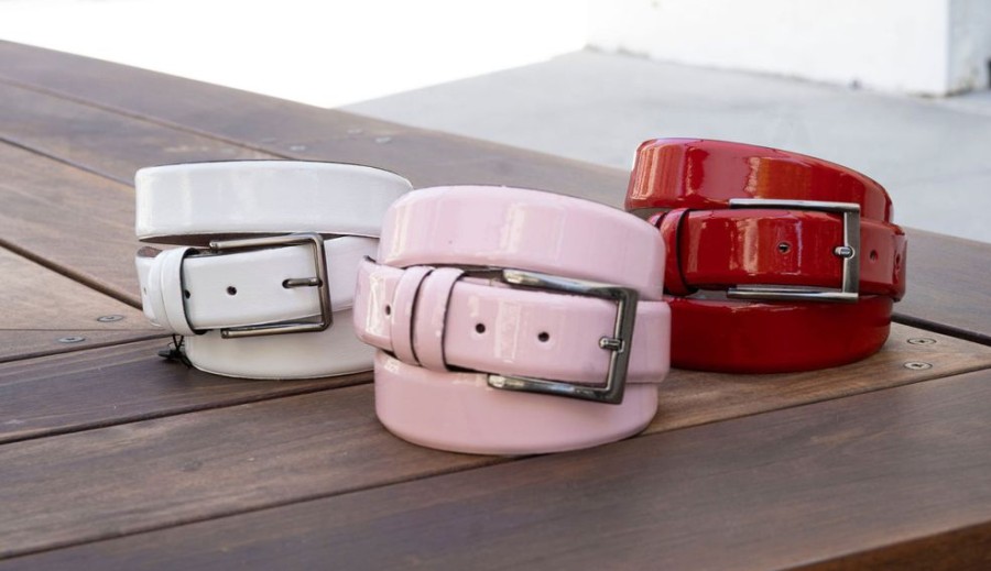 Maurice Patent Leather Belt Pink | Belts