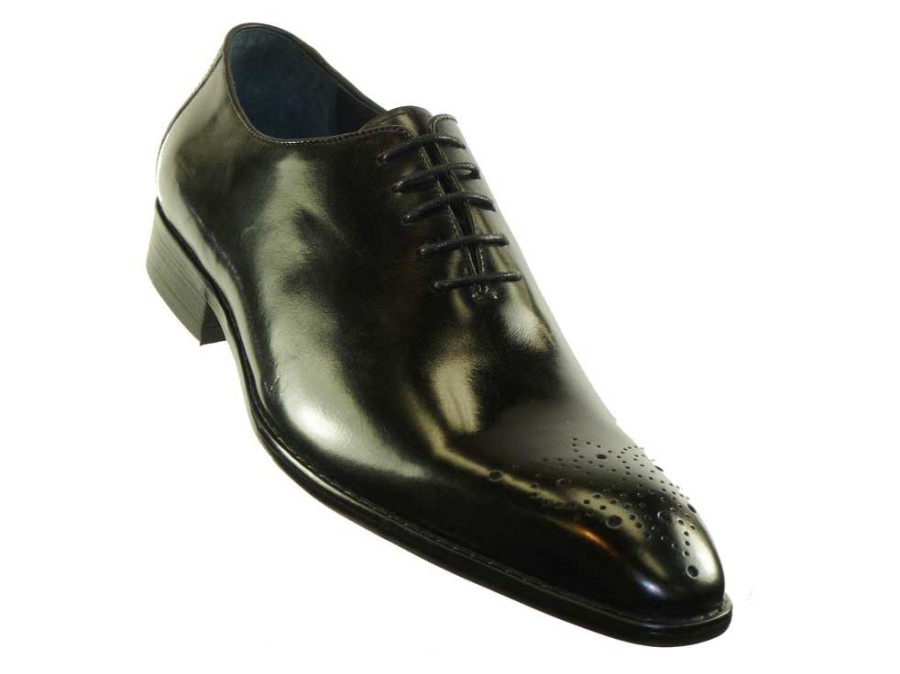 CARRUCCI Burnished Calfskin Lace-Up Oxford Black | Lace-Ups