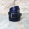 CARRUCCI Burnished Calfskin Belt Navy | Belts