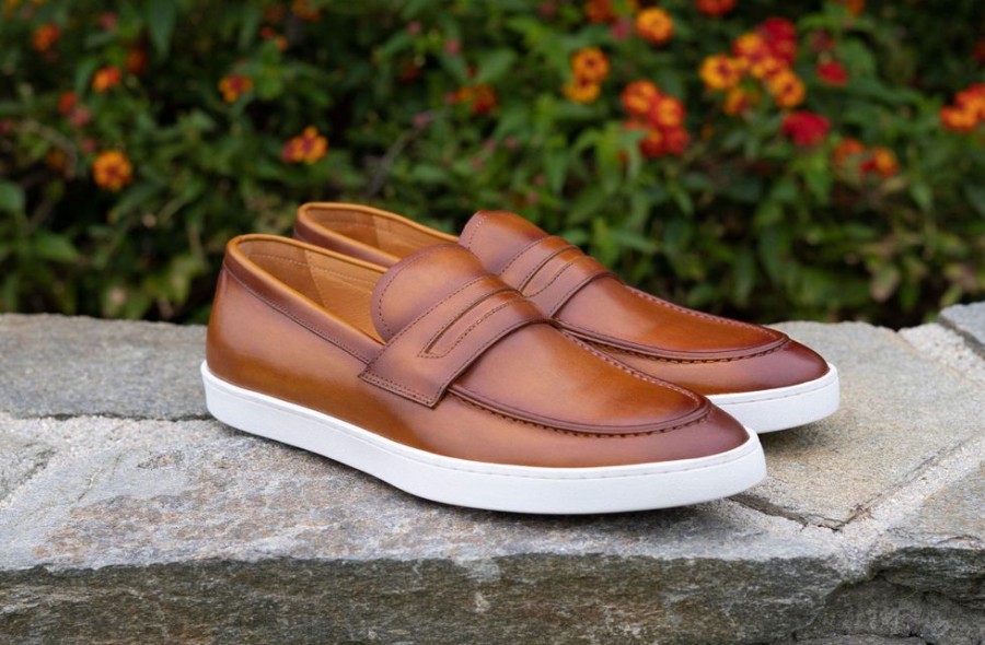 Maurice Calfskin Slip On Loafer Cognac | Sneakers