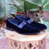 CARRUCCI Suede Slip-On Penny Loafer Black | Suede