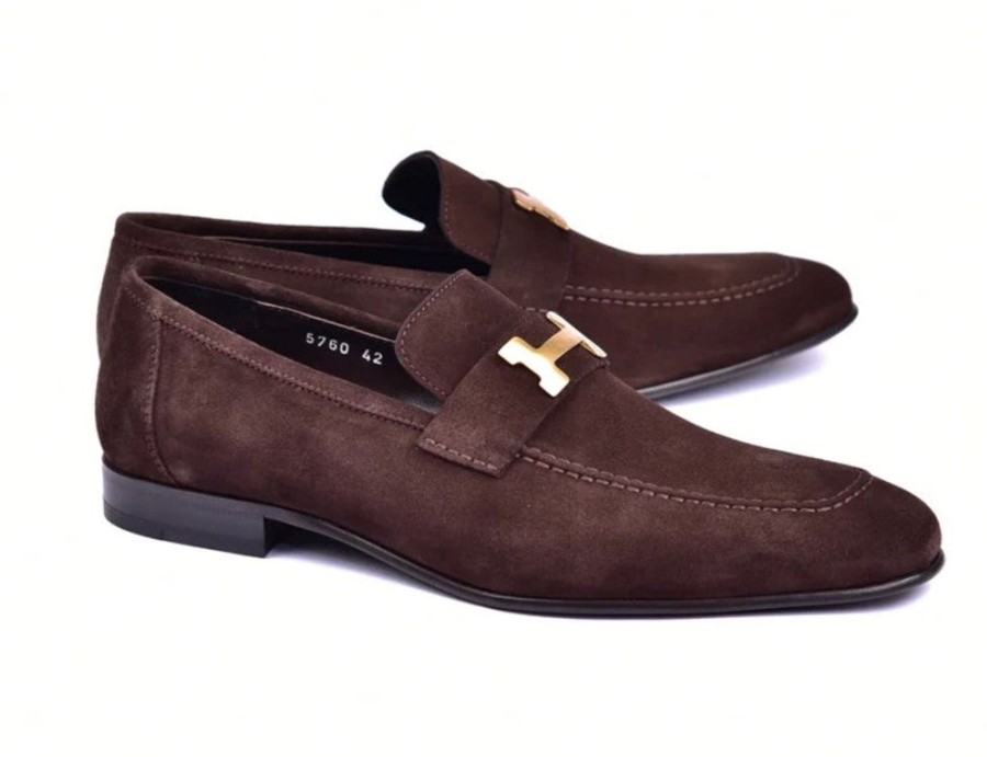 Corrente Corrente Suede Loafer Brown | Suede