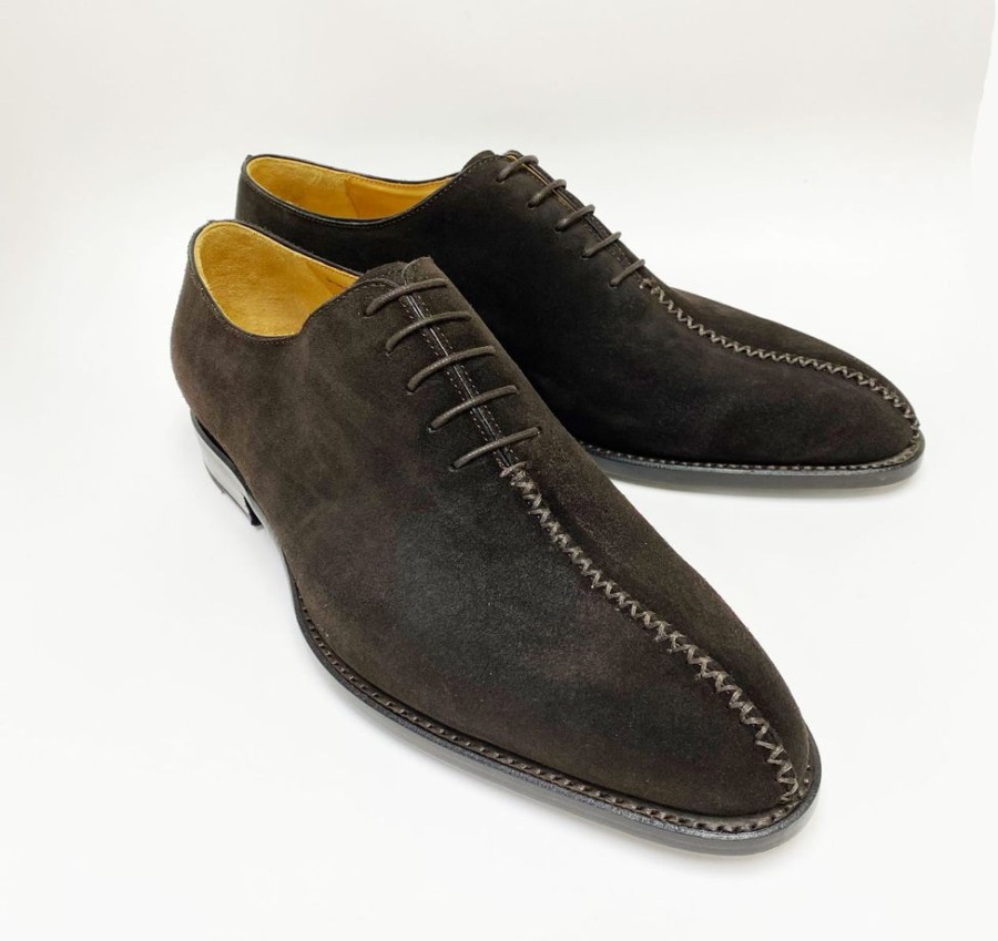 Ugo Vasare Derrick Suede Lace-Up Oxford Brown | Suede