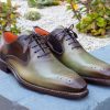 Mezlan Mezlan Burnished Calfskin Lace-Up Oxford Olive/Brown | Lace-Ups