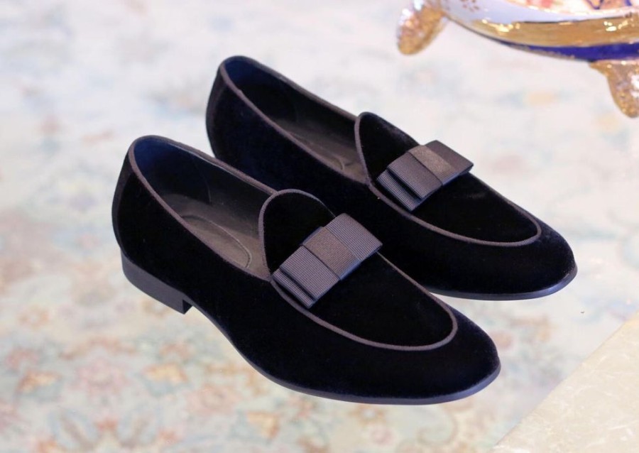 CARRUCCI Velvet Formal Loafer Black | Formal