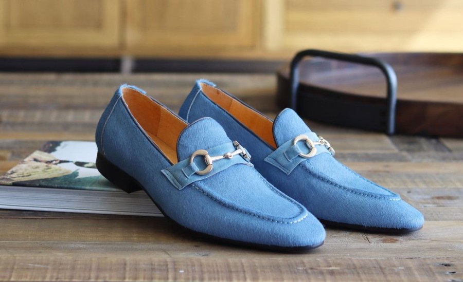 Carrucci by Maurice Carrucci By Maurice Pony Hair Loafer Sky/Blue | Loafers