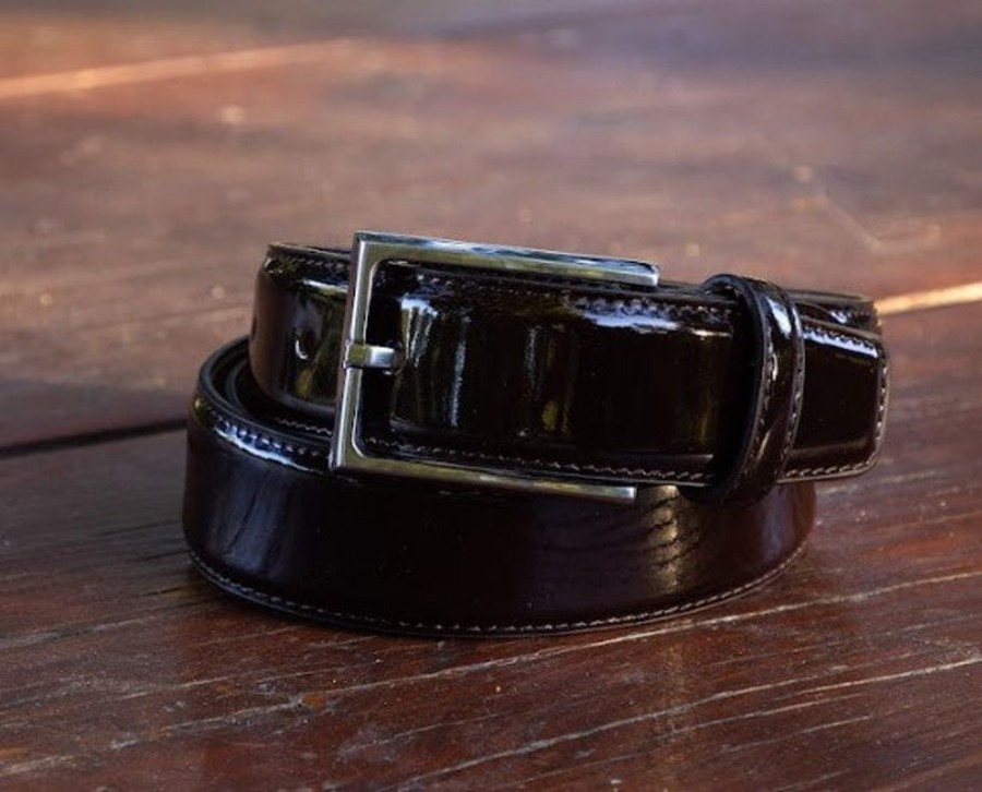 Maurice Patent Leather Belt Brown | Belts