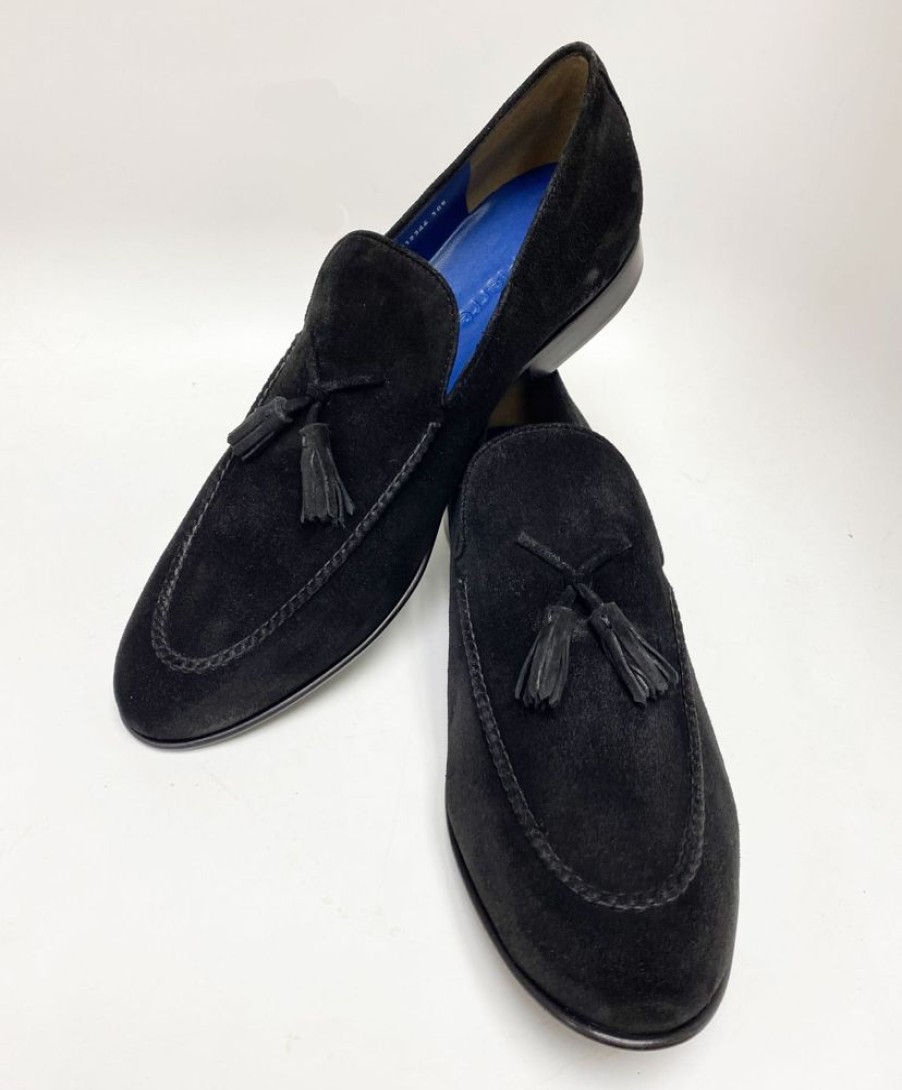 Jean Pierre Jean Pierre Suede Tasseled Loafer Black | Suede