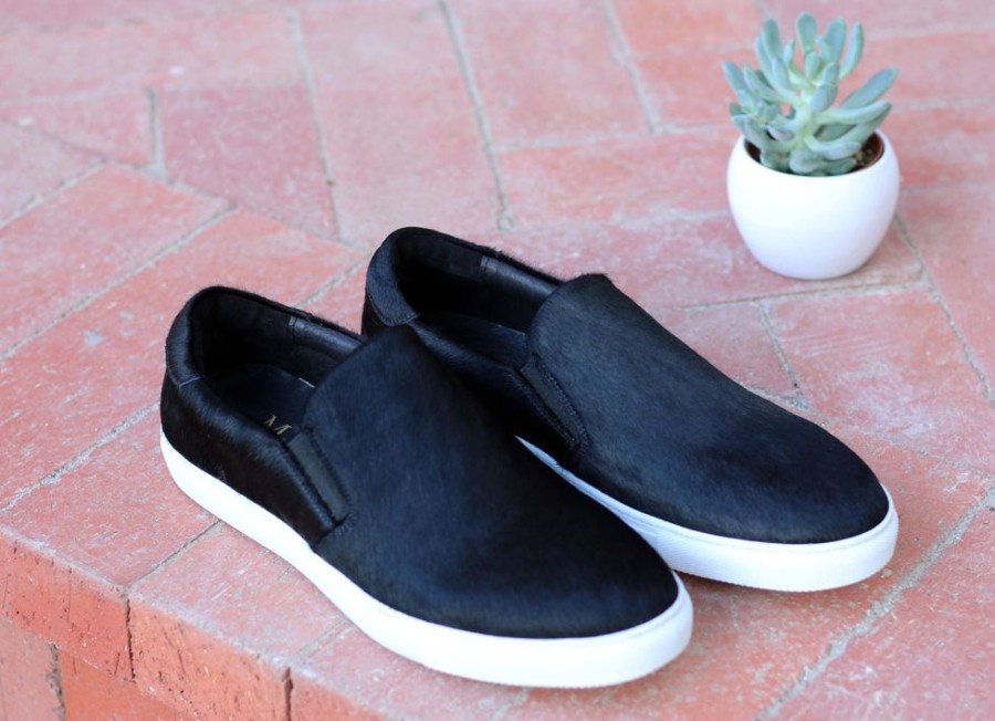 Carrucci by Maurice Carrucci By Maurice Pony Hair Slip-On Sneaker Black | Sneakers