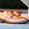 CARRUCCI Burnished Calfskin Slip-On Loafer Cognac | Loafers