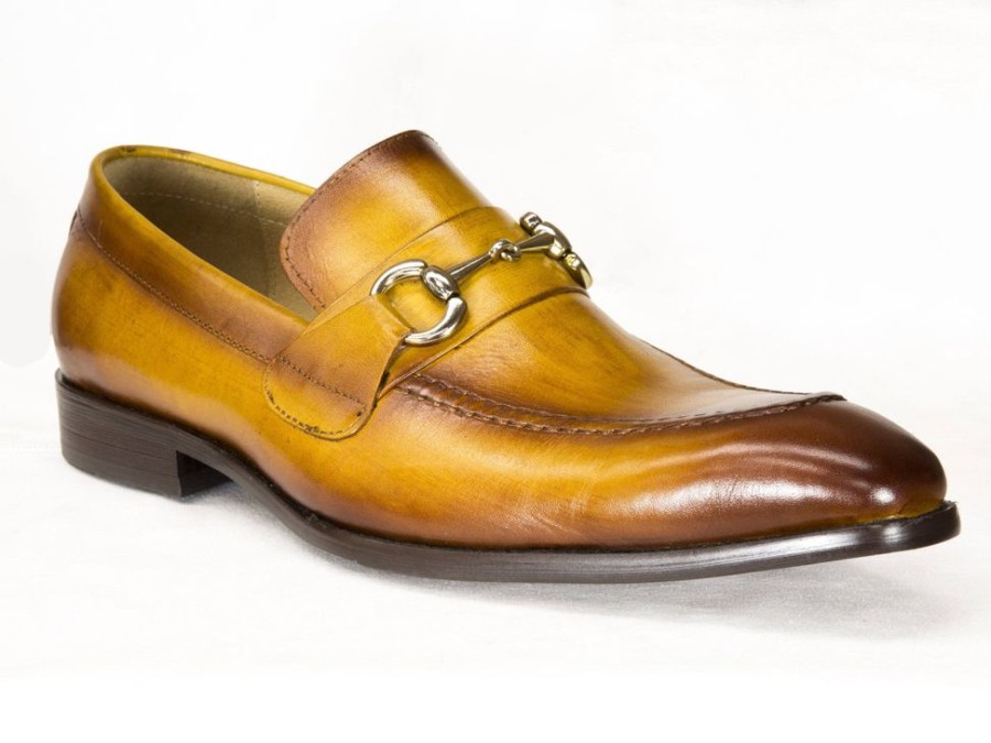 CARRUCCI Burnished Calfskin Slip-On Loafer Cognac | Loafers