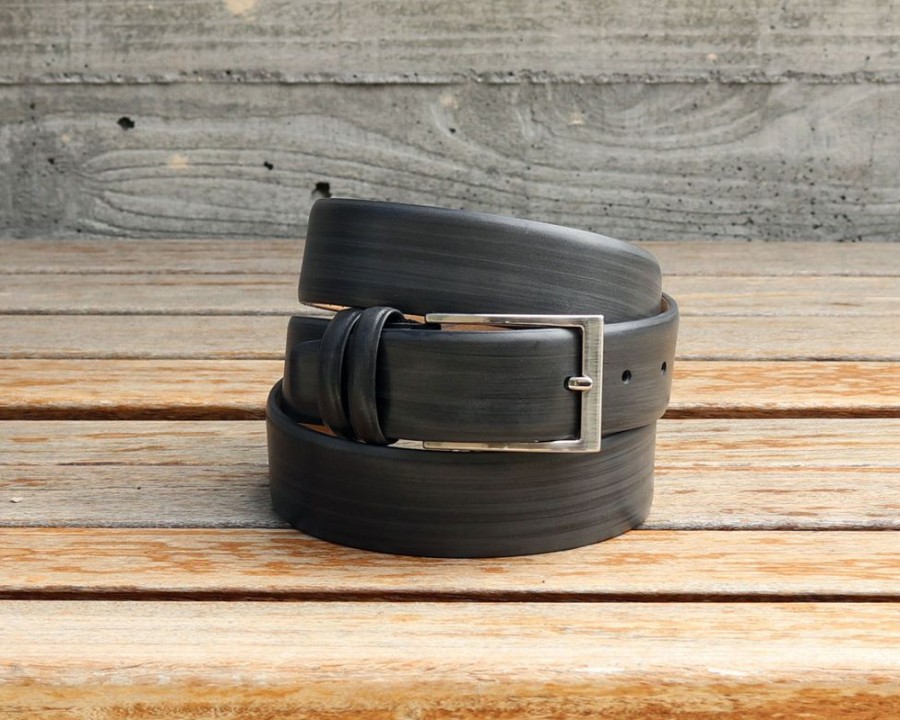 Maurice Maurice Leather Belt Grey | Belts