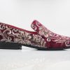 CARRUCCI Embroidered Velvet Slip-On Loafer Ruby | Formal