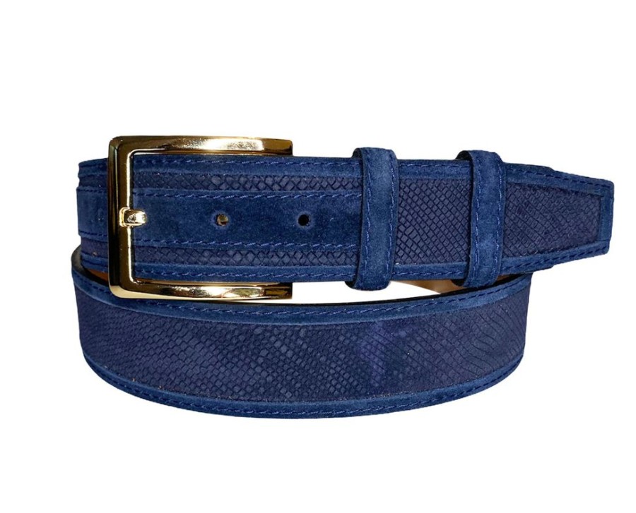 Corrente Corrente Suede Belt Blue | Belts