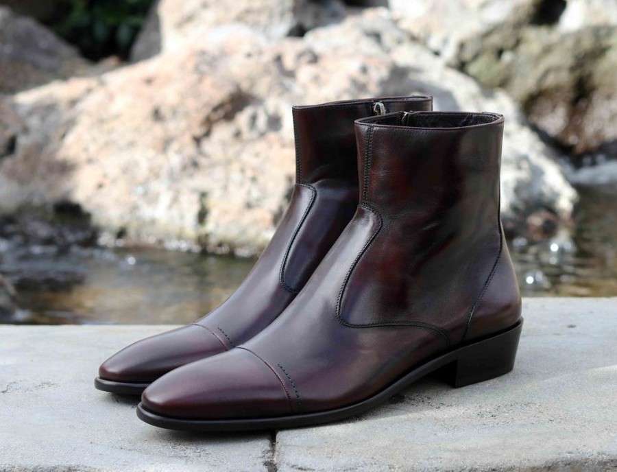 Corrente Corrente Burnished Calfskin Slip-On Boot Brown | Boots