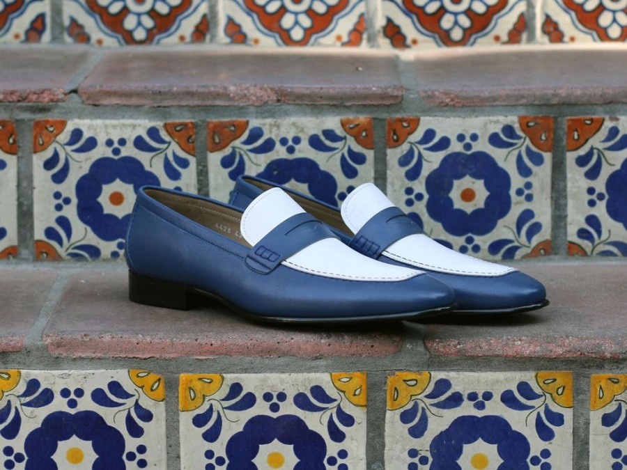 Corrente Style: 4428-Blue/White | Loafers