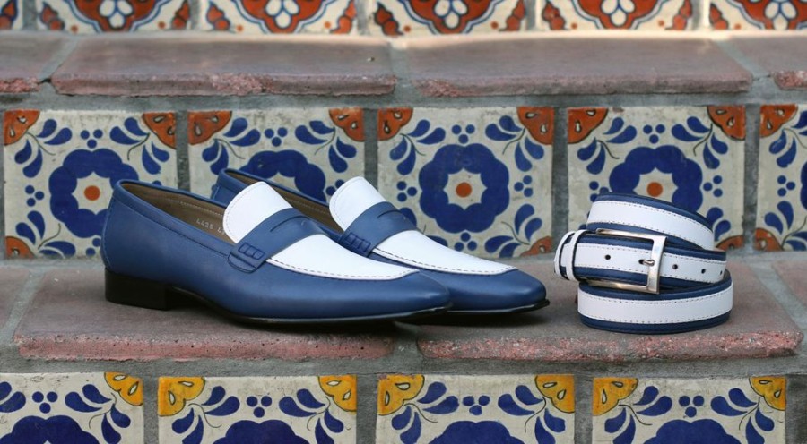 Corrente Style: 4428-Blue/White | Loafers