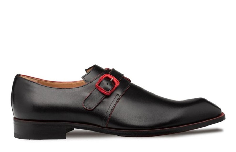 Mezlan Mezlan "Profumo" Monkstrap Black/Red | Monkstraps