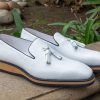 Carrucci by Maurice Calfskin Slip-On Tasseled Loafer White | Loafers