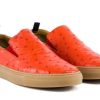 Pelle Pelle "Grafton" Ostrich Slip-On Loafer Coral | Exotics