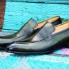 CARRUCCI Calfskin Slip-On Penny Loafer Olive | Loafers