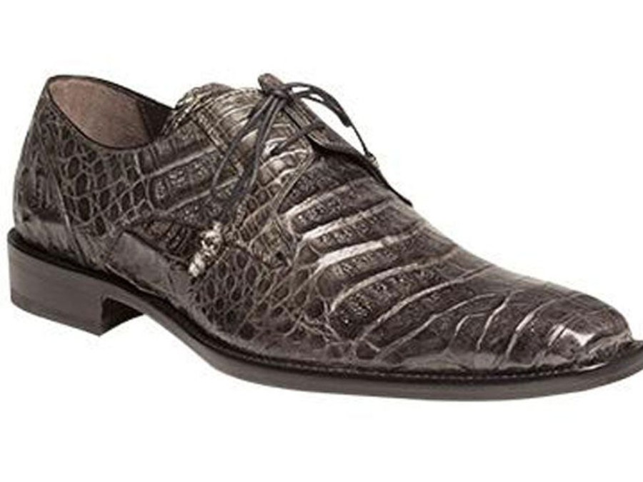 Mezlan Anderson Crocodile Oxford Grey | Exotics