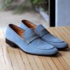 Carrucci by Maurice Stylish Suede Penny Loafer Light/Blue | Suede