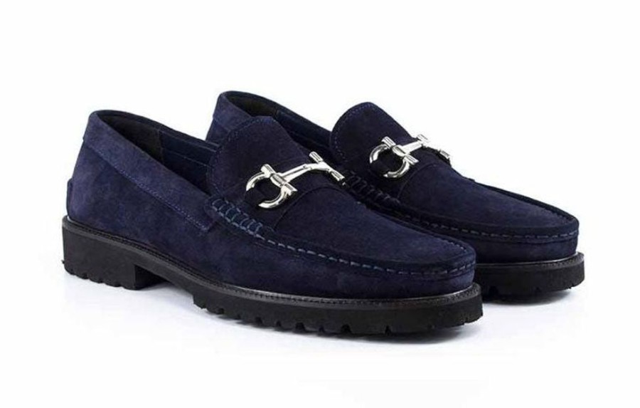 Pelle Pelle Suede "Newport" Loafer Blue | Suede