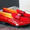 CARRUCCI Patent Leather & Suede Slip-On Loafer Red | Suede