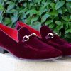 CARRUCCI Velvet Slip-On Loafer Burgundy | Formal