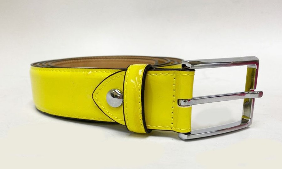 Maurice Patent Leather Belt Yellow | Belts